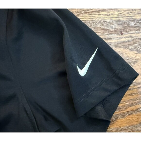 Nike Golf Polo Shirt Dri Fit Mens Large Short Sleeve Black Polyester Stretch - Picture 3 of 9
